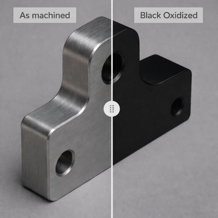 Sample of Black Oxidized Part