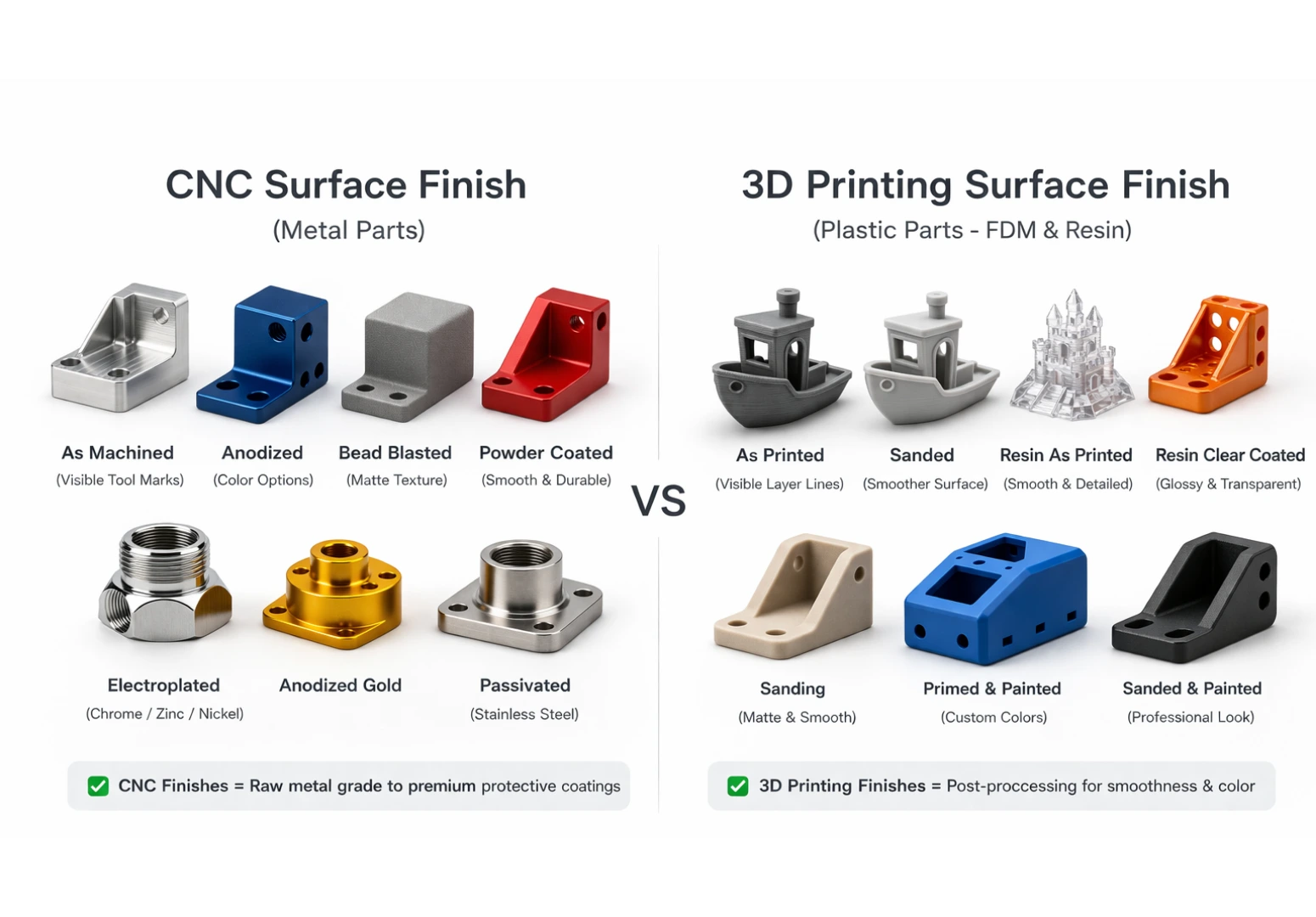 CNC Surface Finish Vs 3D Printing Surface Finish