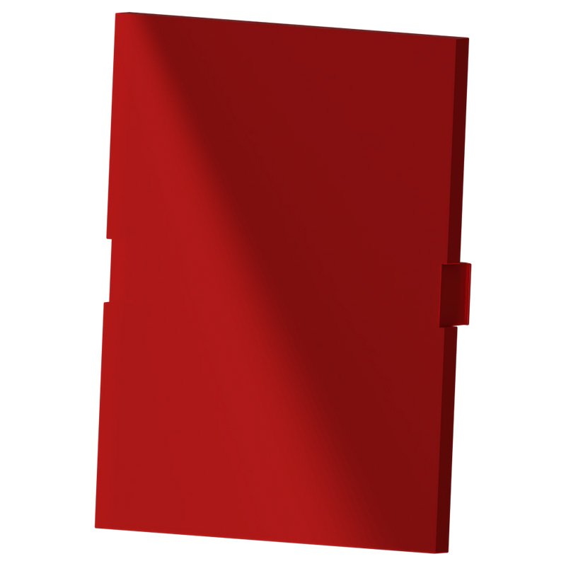 Panel Modulbox Without Frame 2M Transparent Red