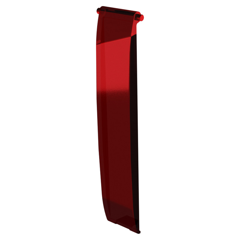 Hinged Panel Railbox 17mm Transparent Red