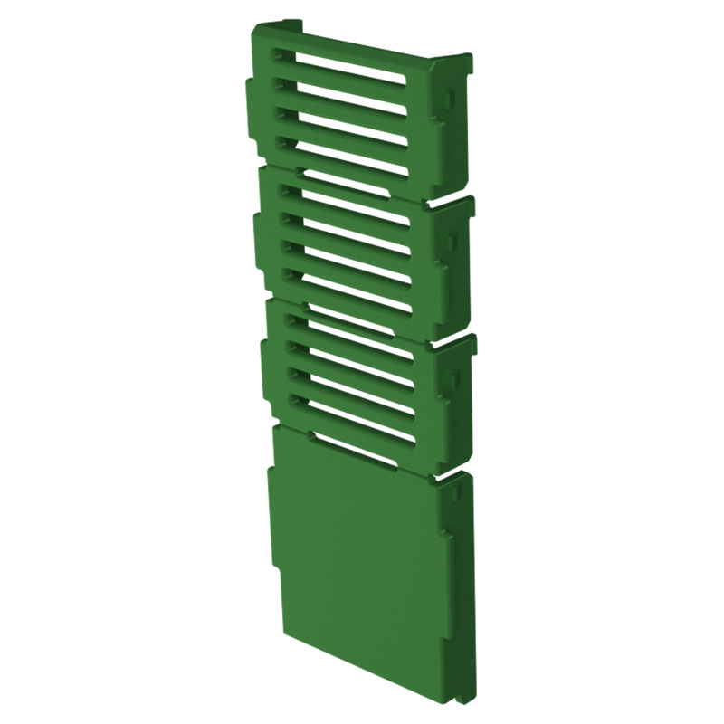 Hole Cover Railbox Multilevel Breakable Open 35mm Green